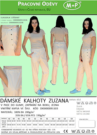 Kalhoty dámské Zuzana