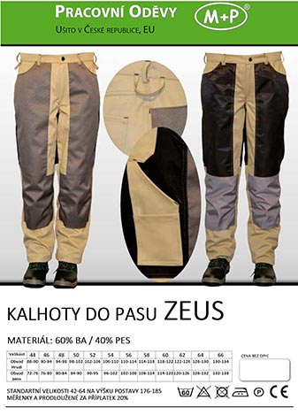 Kalhoty do pasu Zeus