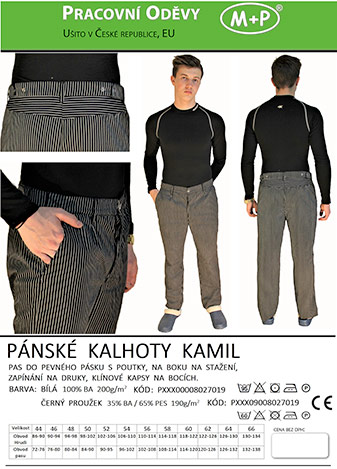 Kalhoty pánské Kamil