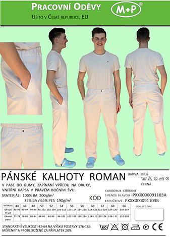 Kalhoty pánské Roman